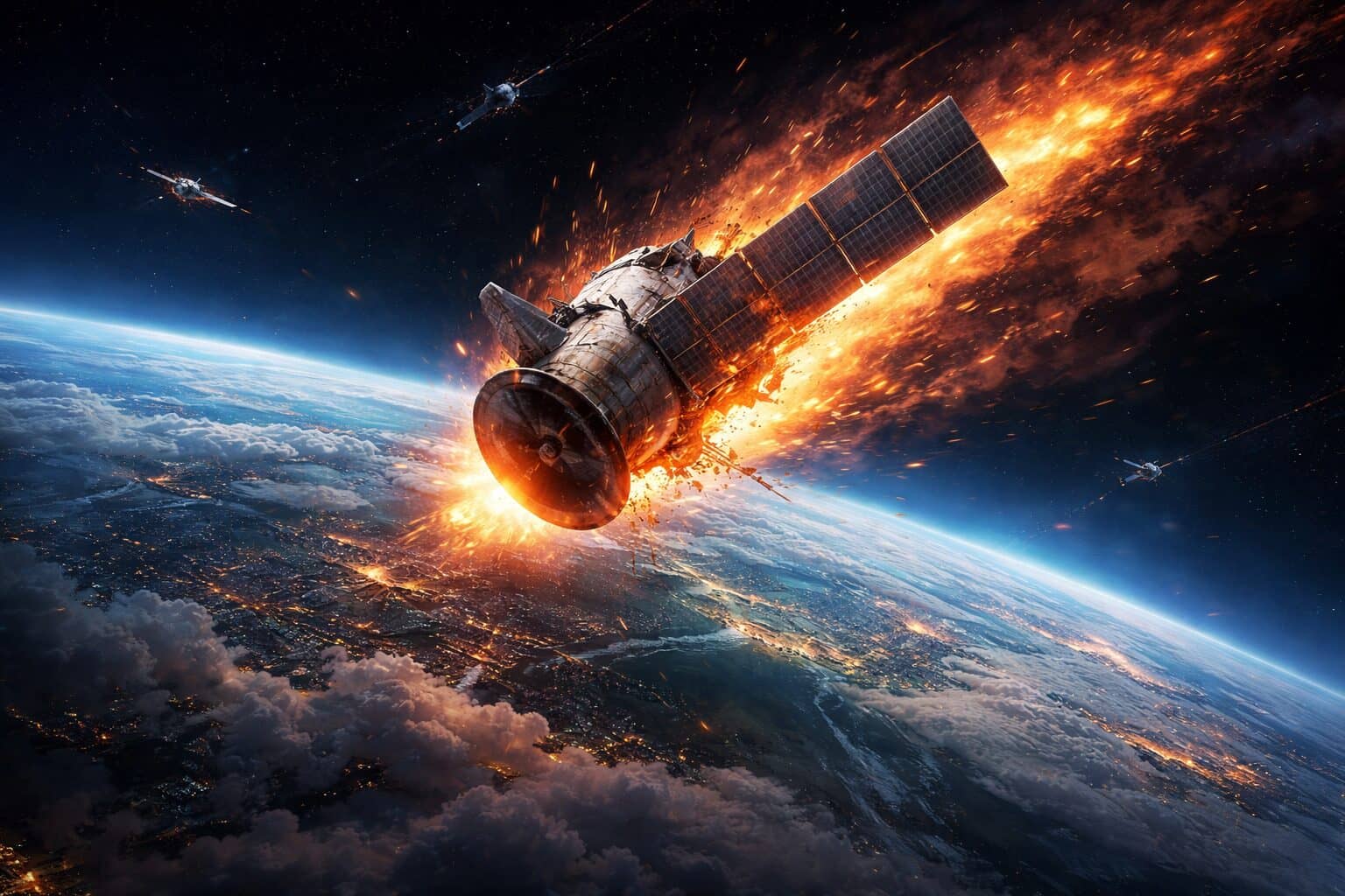 NASA Satellite Crashing